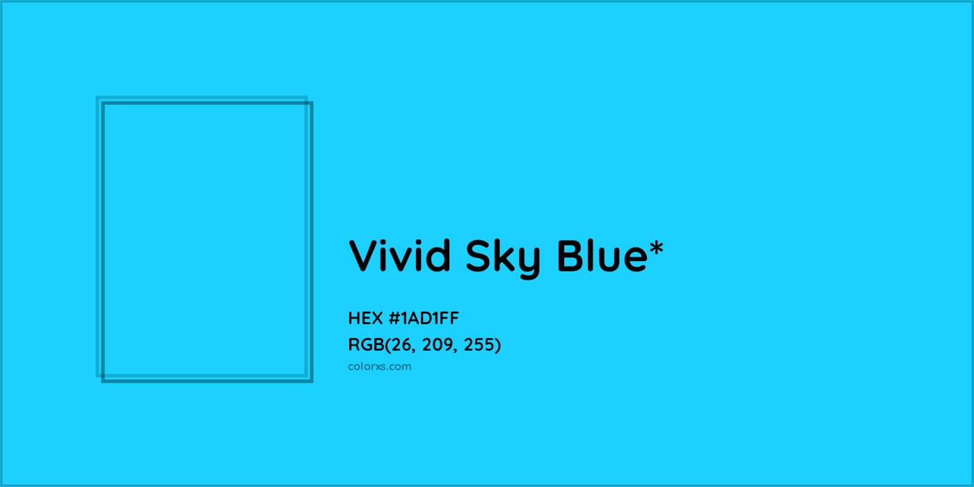 HEX #1AD1FF Color Name, Color Code, Palettes, Similar Paints, Images
