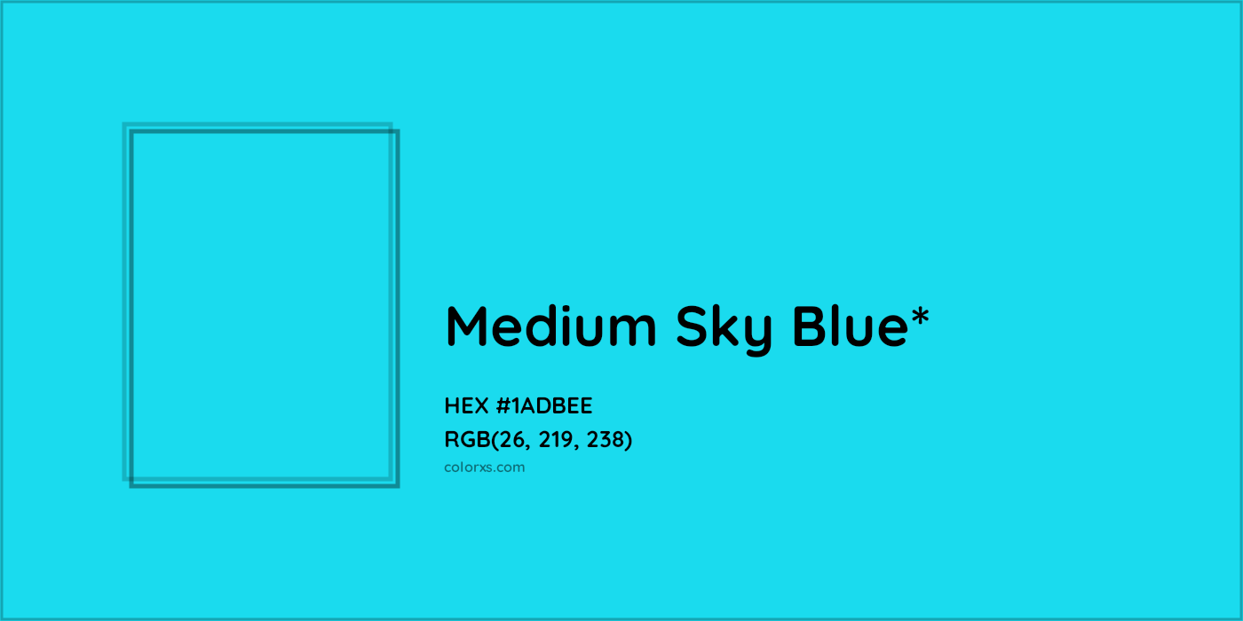 HEX #1ADBEE Color Name, Color Code, Palettes, Similar Paints, Images