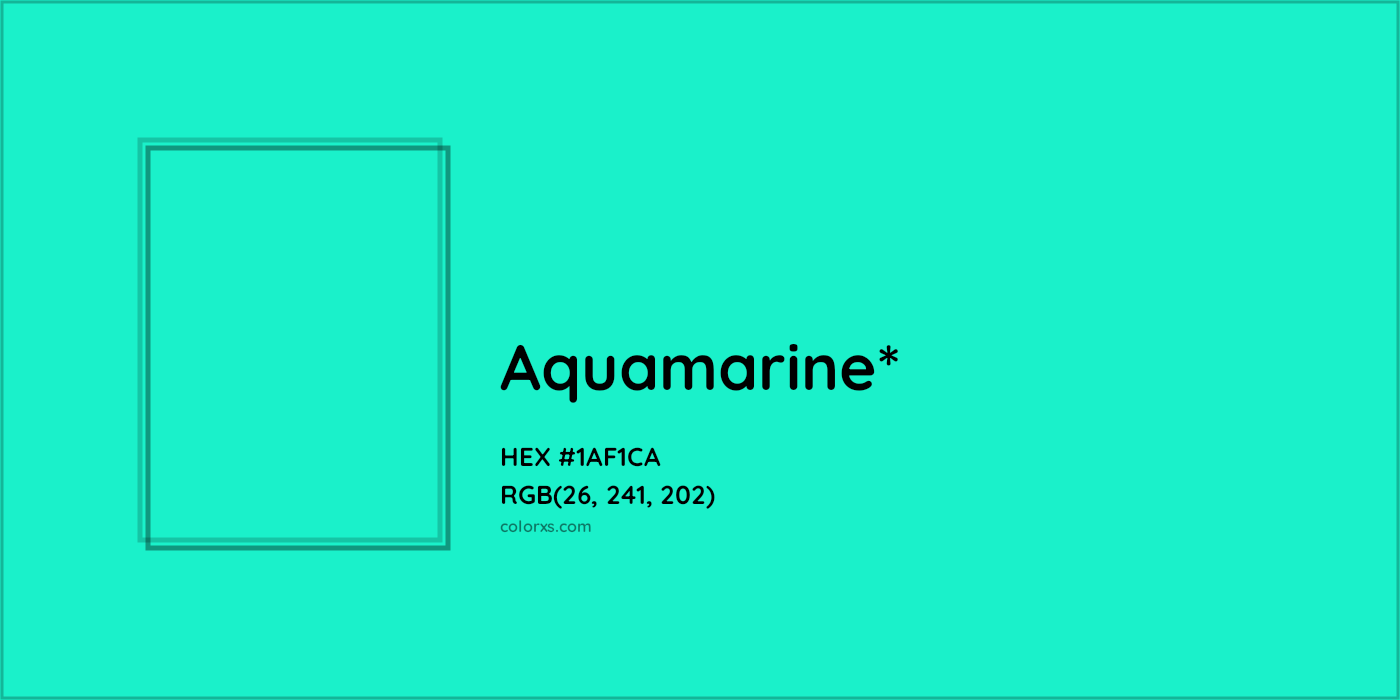 HEX #1AF1CA Color Name, Color Code, Palettes, Similar Paints, Images