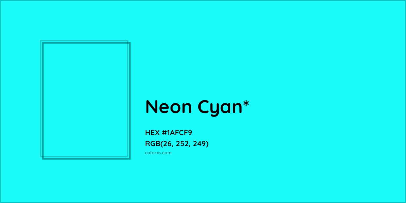 HEX #1AFCF9 Color Name, Color Code, Palettes, Similar Paints, Images
