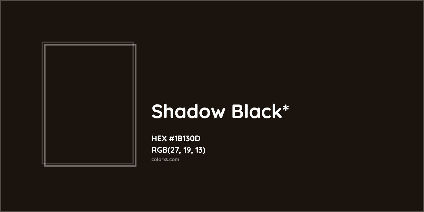 HEX #1B130D Color Name, Color Code, Palettes, Similar Paints, Images