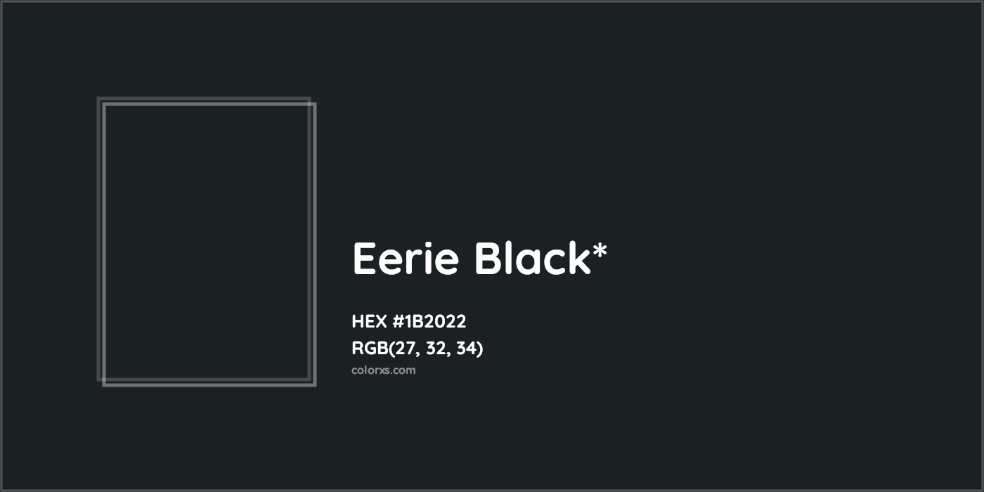 HEX #1B2022 Color Name, Color Code, Palettes, Similar Paints, Images