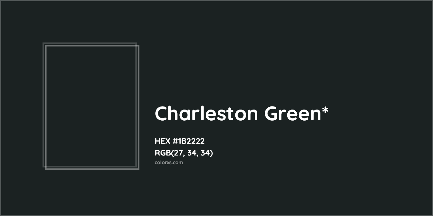 HEX #1B2222 Color Name, Color Code, Palettes, Similar Paints, Images