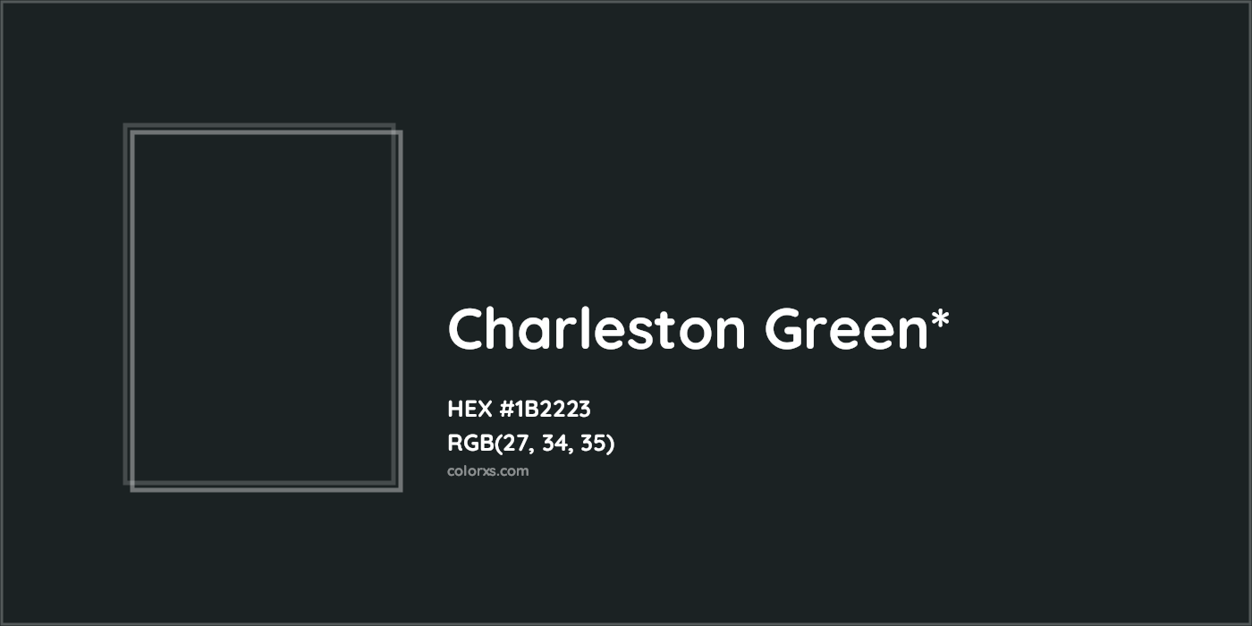 HEX #1B2223 Color Name, Color Code, Palettes, Similar Paints, Images