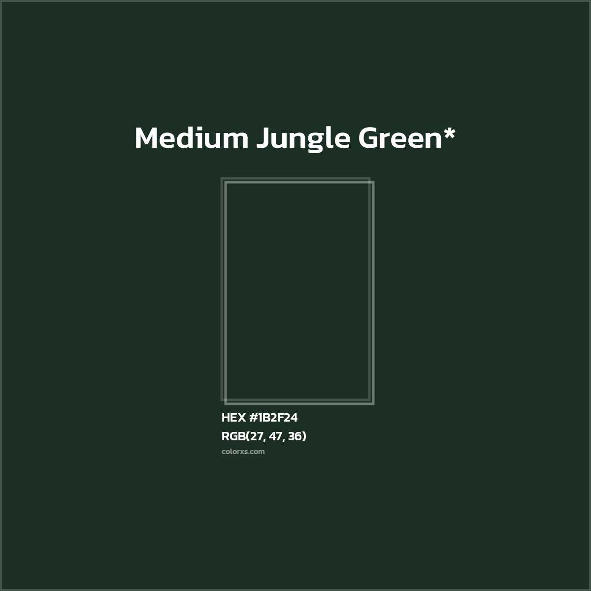 HEX #1B2F24 Color Name, Color Code, Palettes, Similar Paints, Images