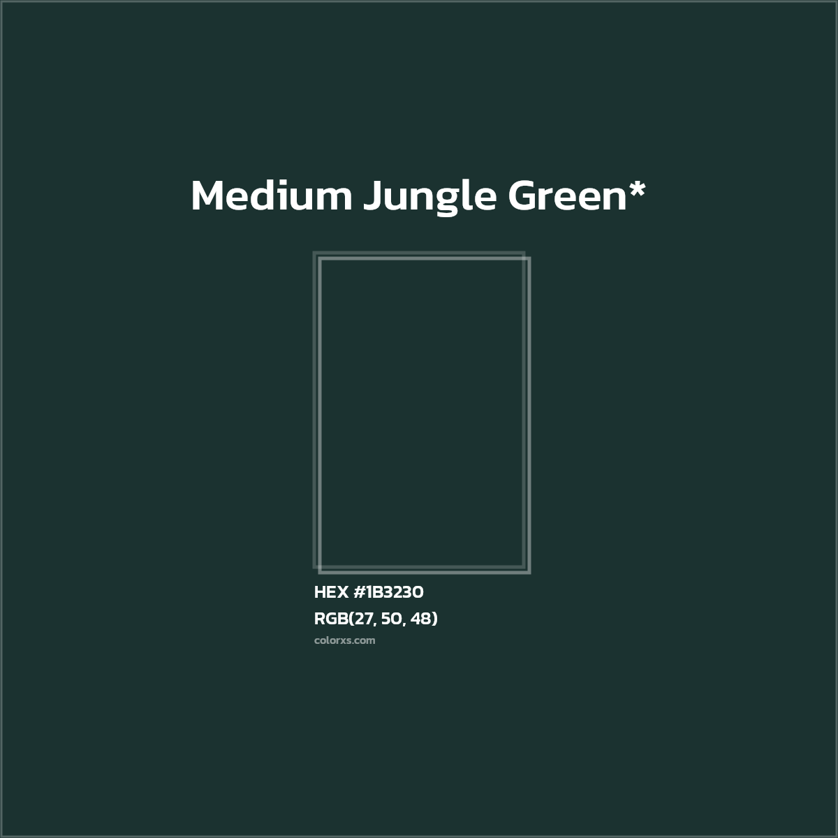 HEX #1B3230 Color Name, Color Code, Palettes, Similar Paints, Images