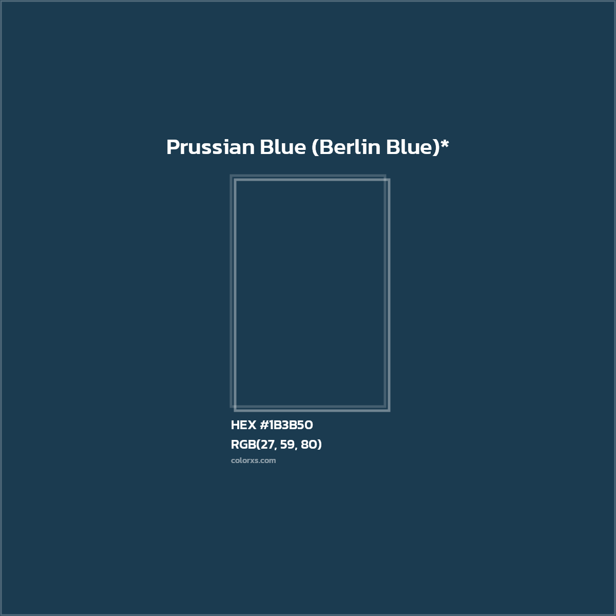 HEX #1B3B50 Color Name, Color Code, Palettes, Similar Paints, Images