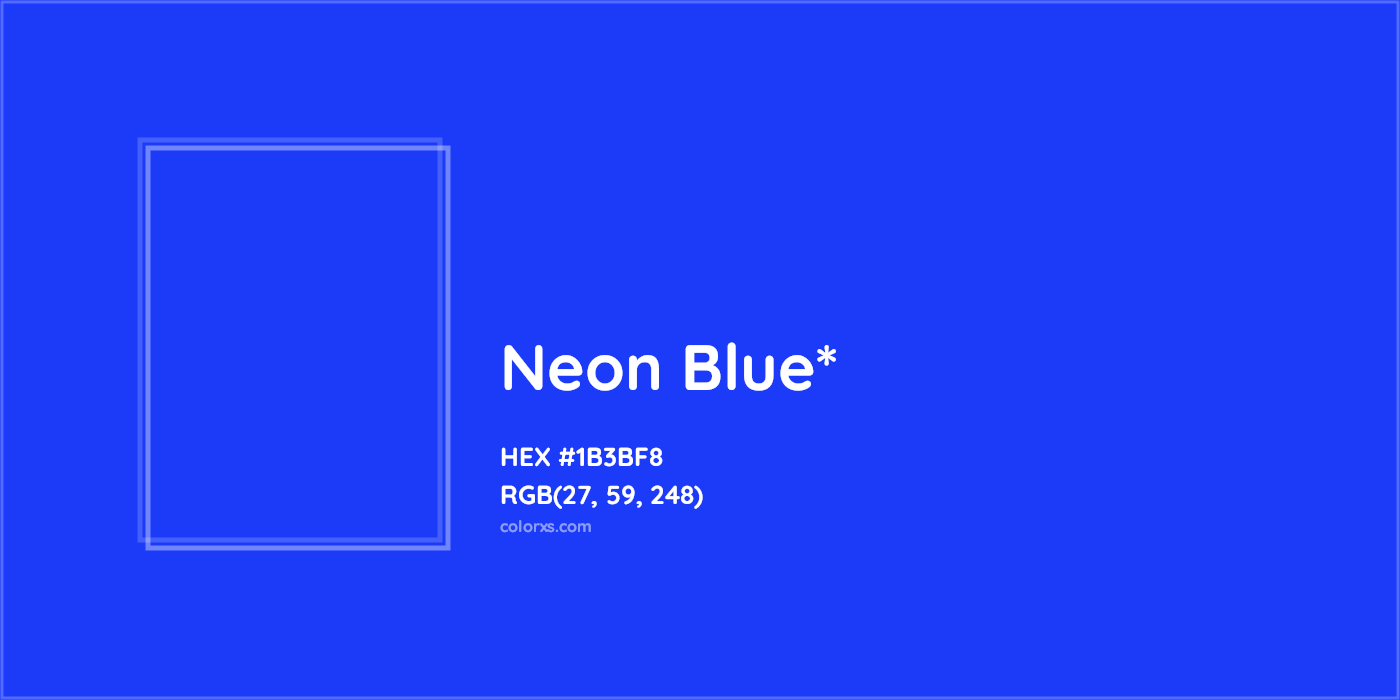 HEX #1B3BF8 Color Name, Color Code, Palettes, Similar Paints, Images