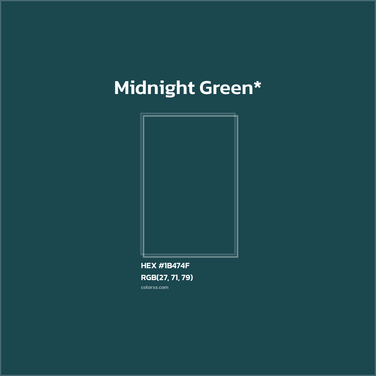 HEX #1B474F Color Name, Color Code, Palettes, Similar Paints, Images