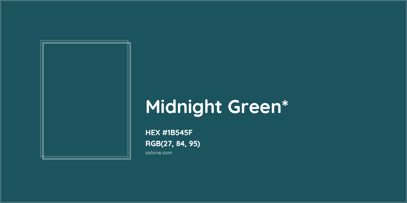 HEX #1B545F Color Name, Color Code, Palettes, Similar Paints, Images