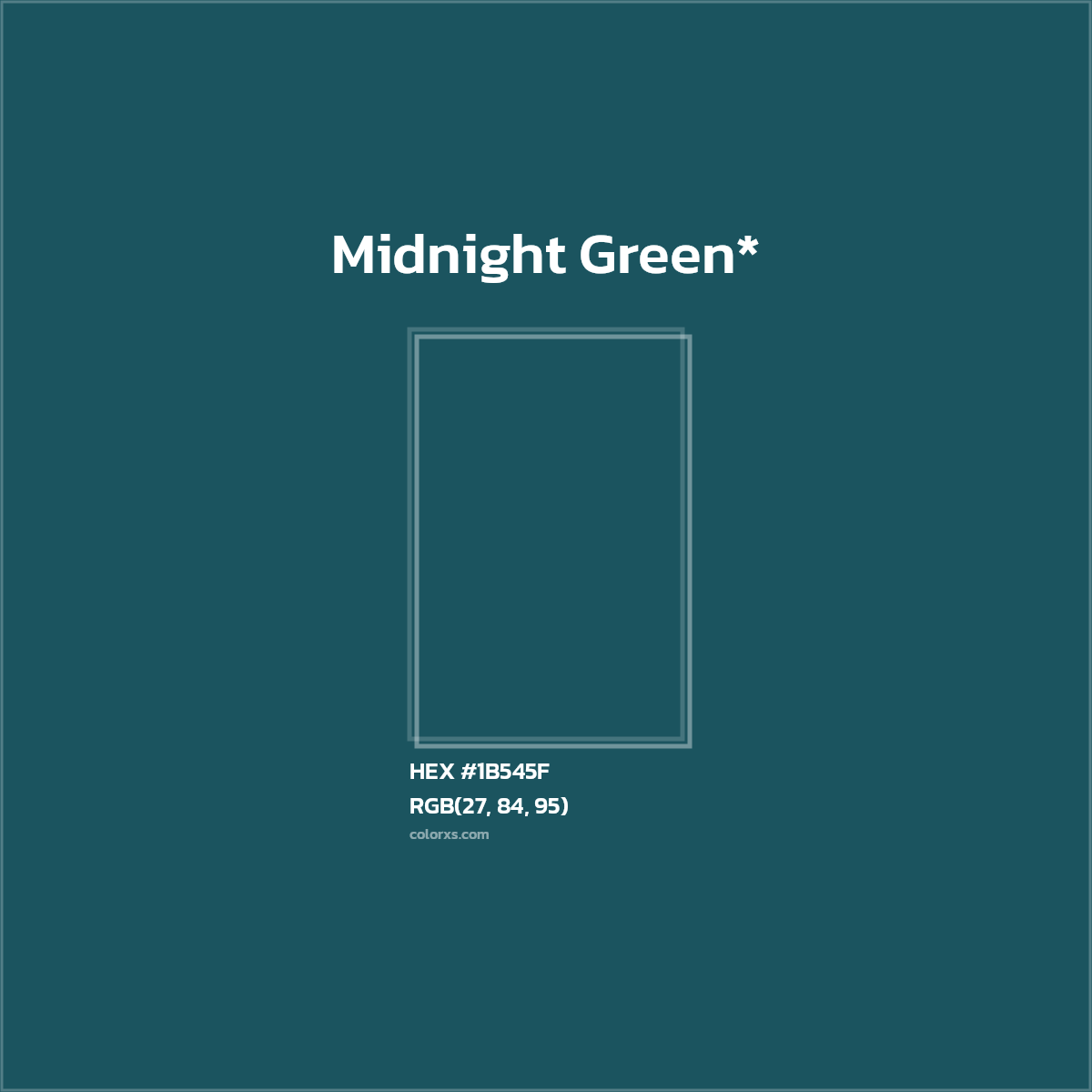 HEX #1B545F Color Name, Color Code, Palettes, Similar Paints, Images