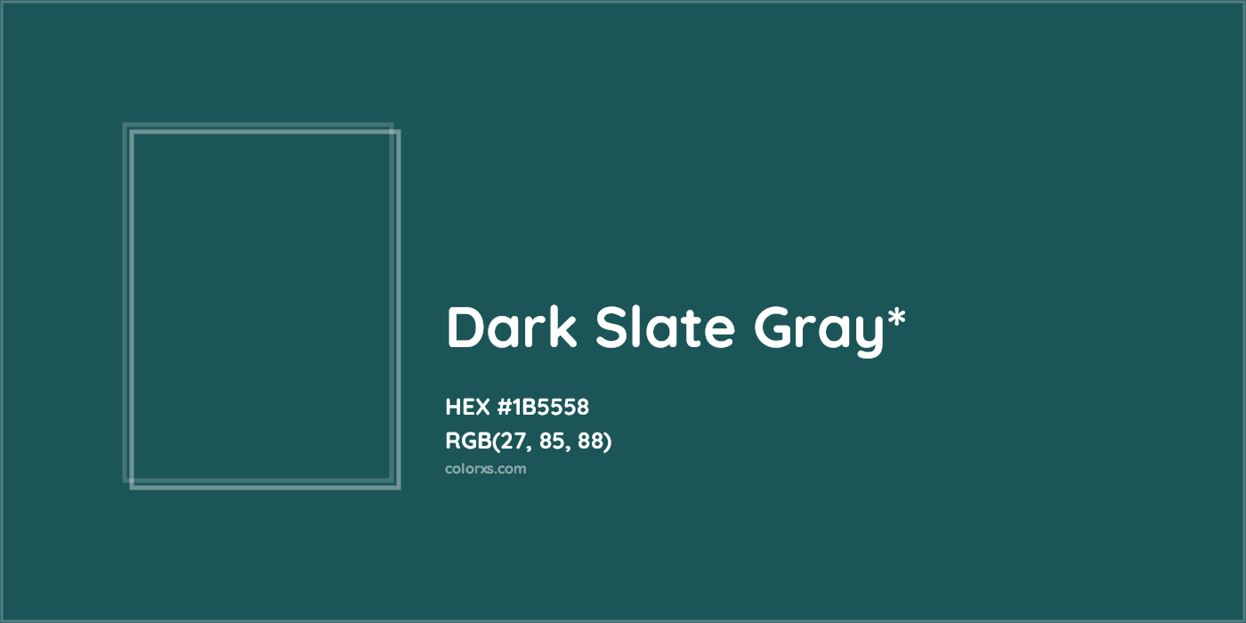 HEX #1B5558 Color Name, Color Code, Palettes, Similar Paints, Images