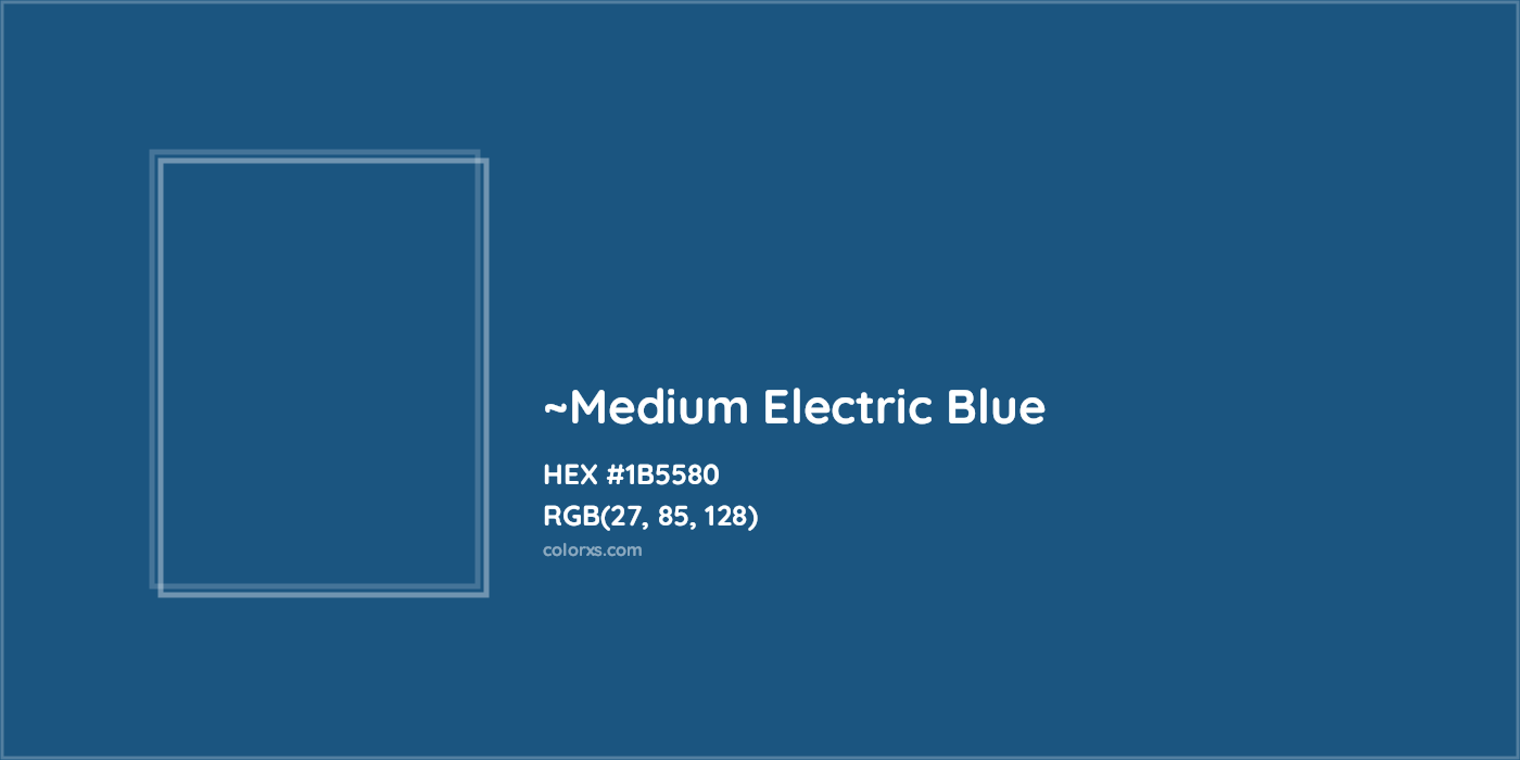 HEX #1B5580 Color Name, Color Code, Palettes, Similar Paints, Images