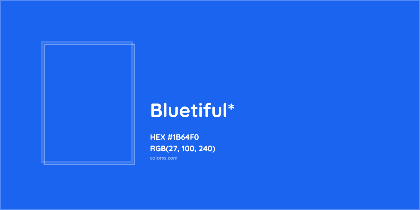 HEX #1B64F0 Color Name, Color Code, Palettes, Similar Paints, Images