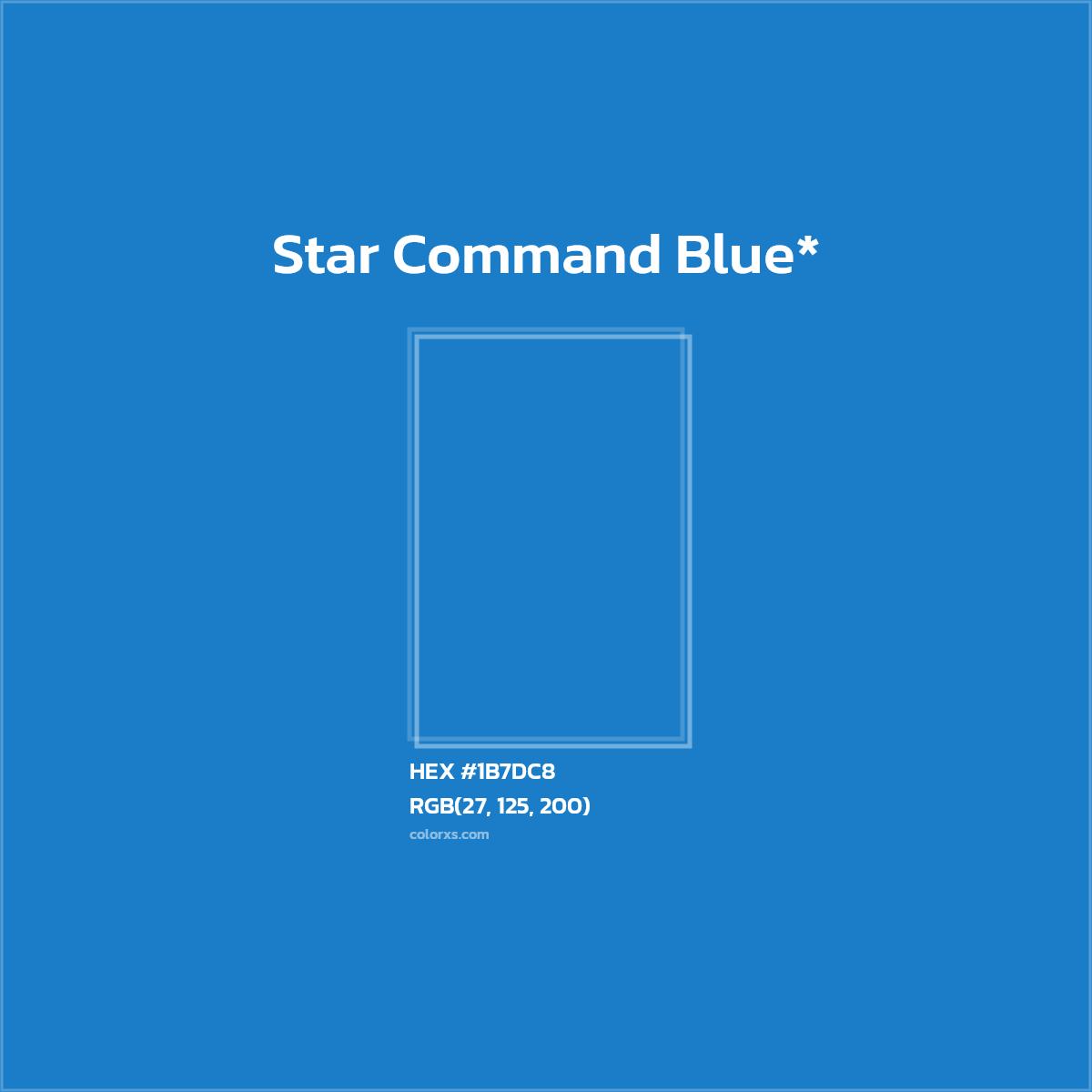 HEX #1B7DC8 Color Name, Color Code, Palettes, Similar Paints, Images