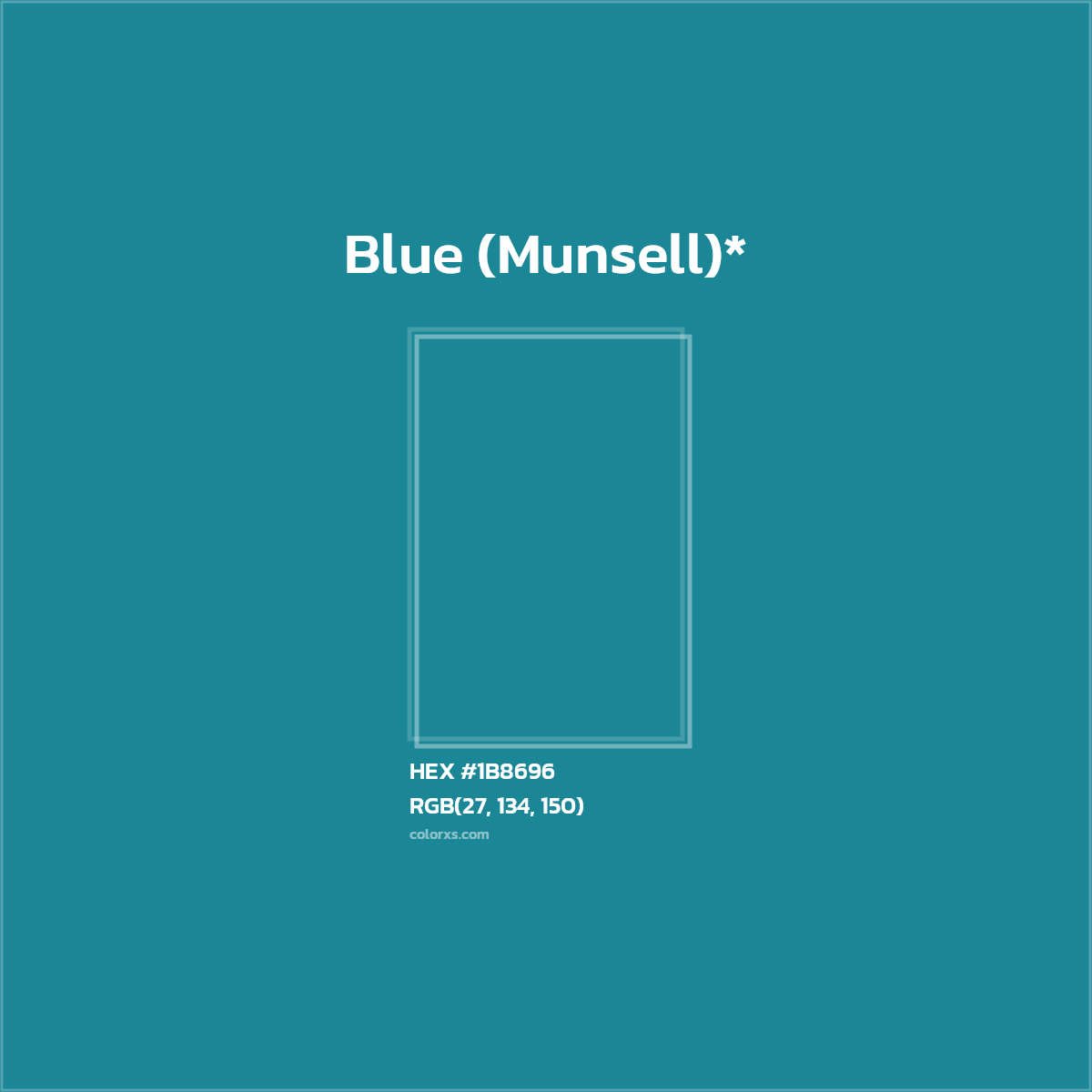 HEX #1B8696 Color Name, Color Code, Palettes, Similar Paints, Images