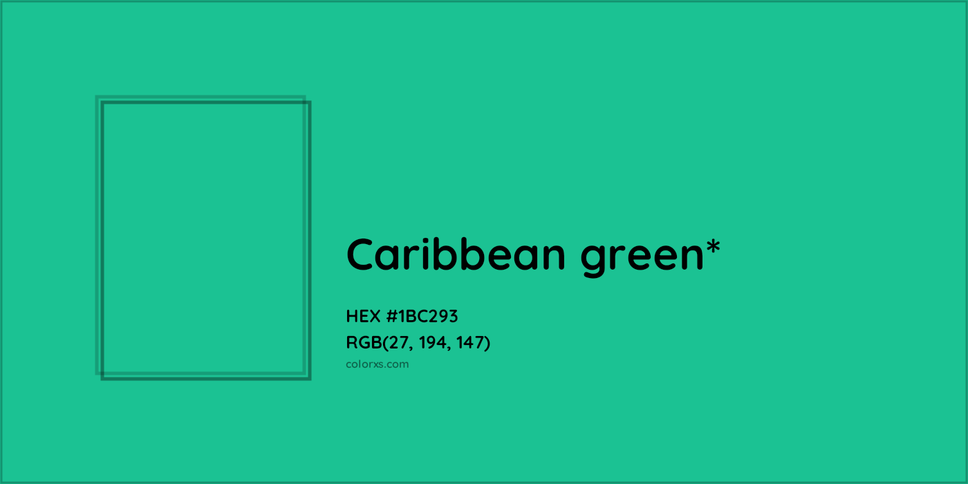 HEX #1BC293 Color Name, Color Code, Palettes, Similar Paints, Images