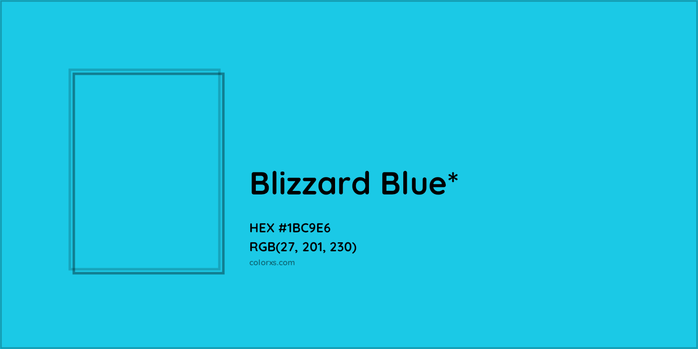 HEX #1BC9E6 Color Name, Color Code, Palettes, Similar Paints, Images