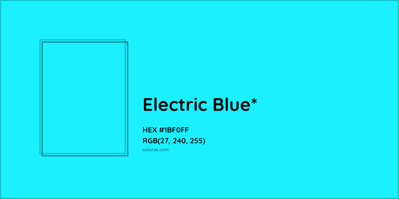 HEX #1BF0FF Color Name, Color Code, Palettes, Similar Paints, Images