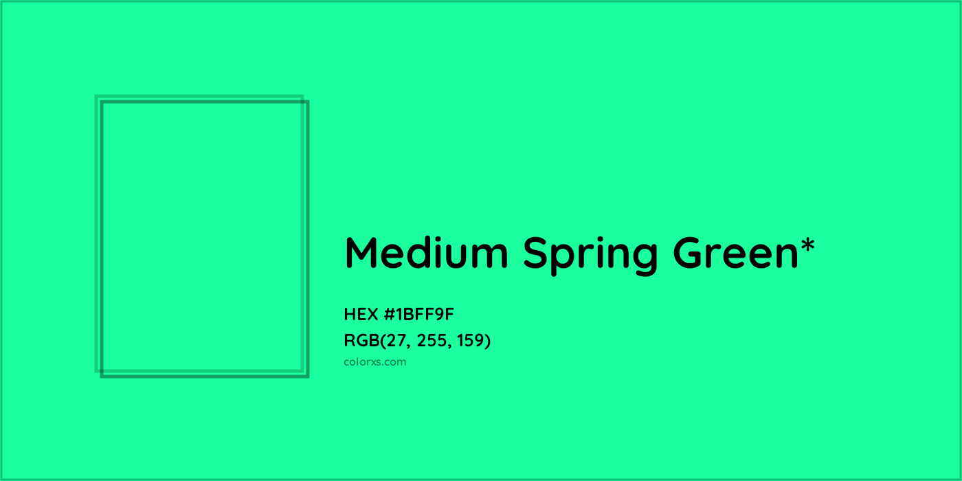 HEX #1BFF9F Color Name, Color Code, Palettes, Similar Paints, Images