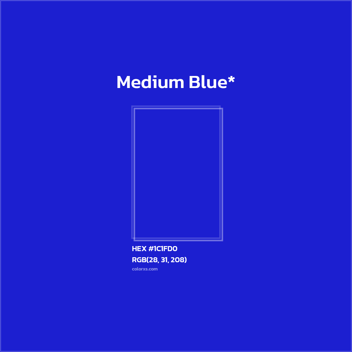 HEX #1C1FD0 Color Name, Color Code, Palettes, Similar Paints, Images