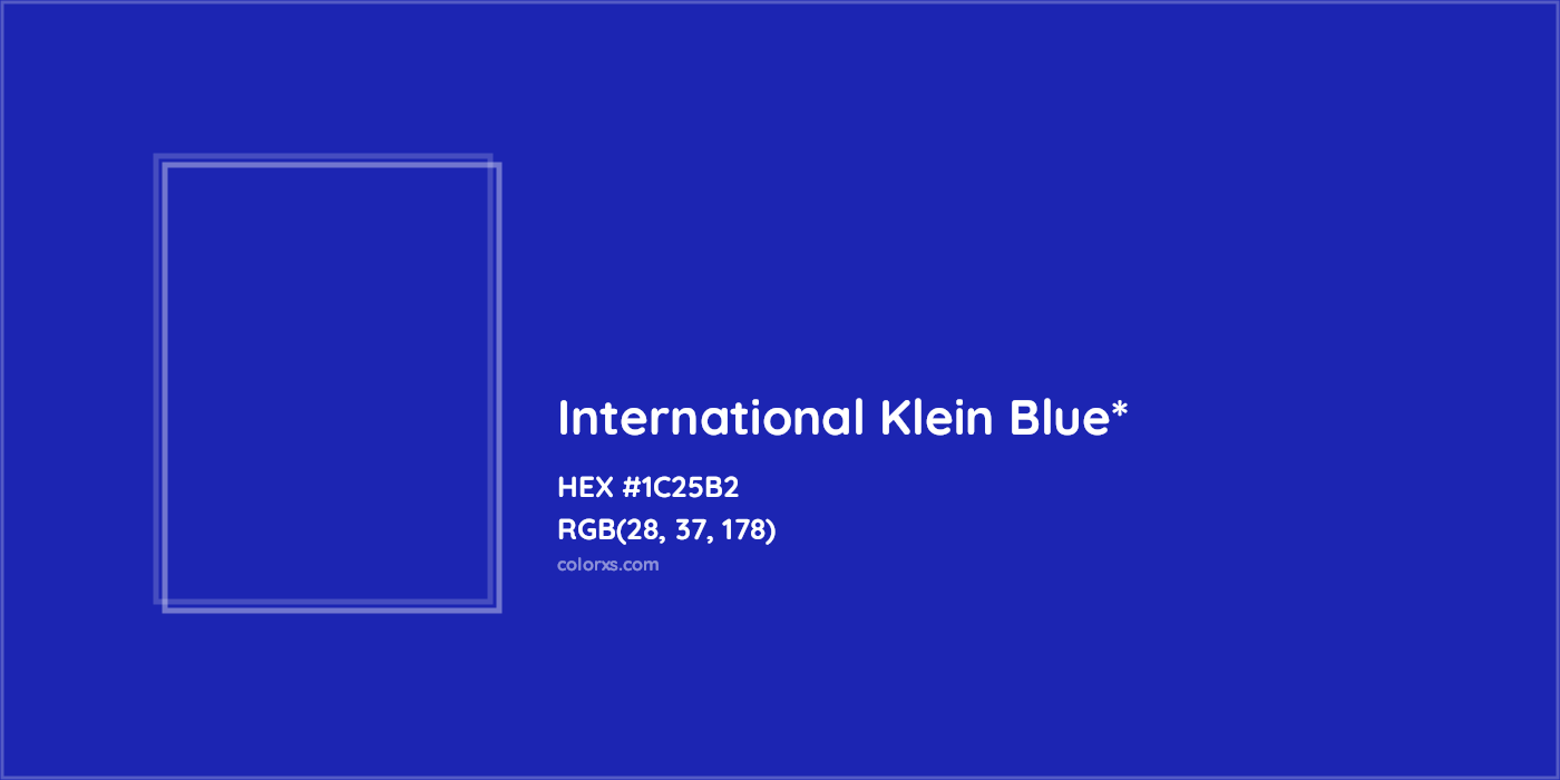 HEX #1C25B2 Color Name, Color Code, Palettes, Similar Paints, Images