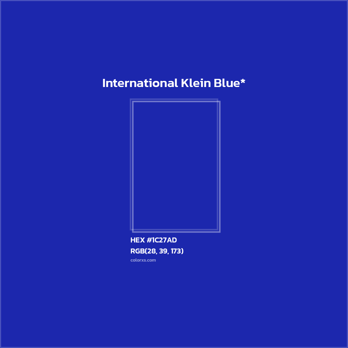 HEX #1C27AD Color Name, Color Code, Palettes, Similar Paints, Images