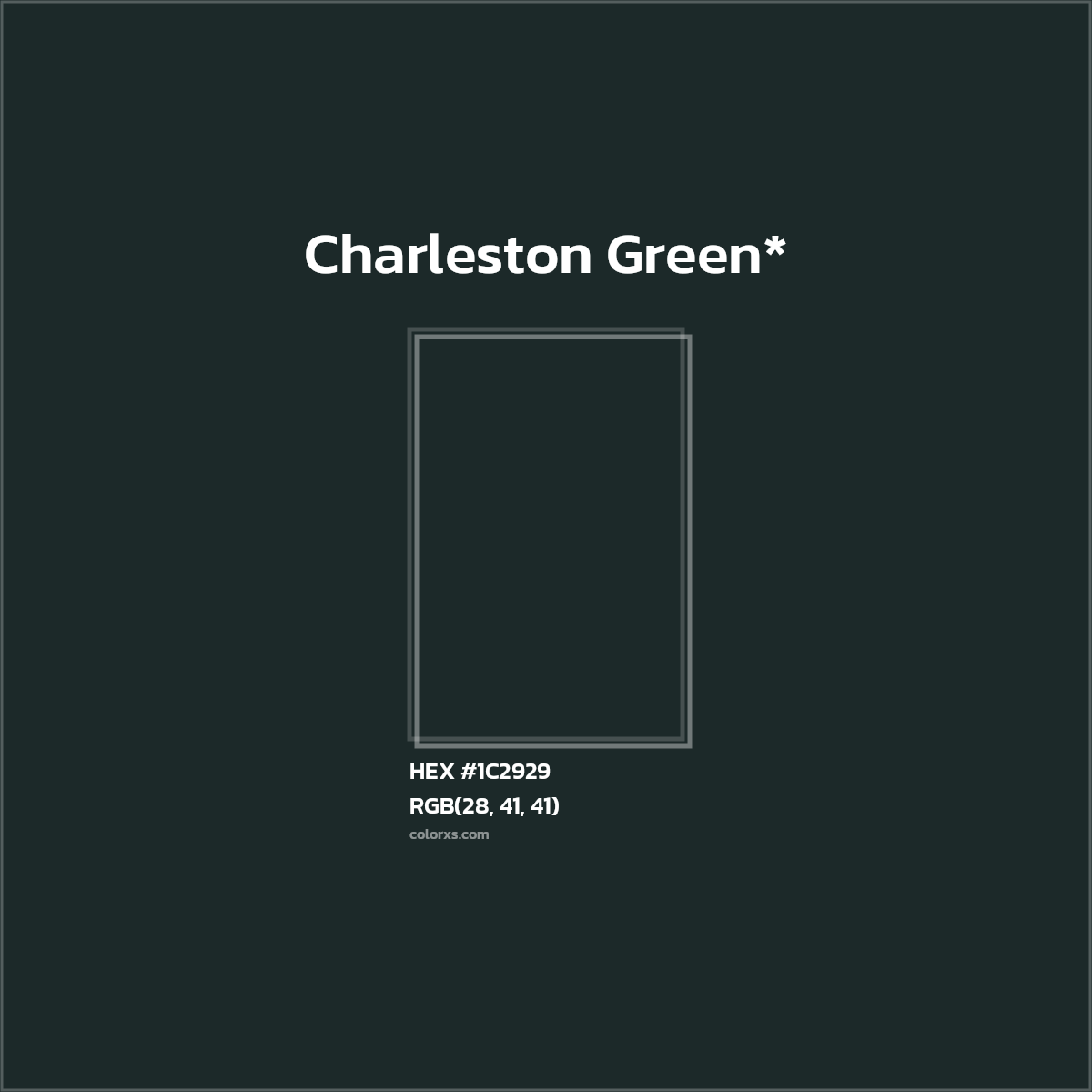 HEX #1C2929 Color Name, Color Code, Palettes, Similar Paints, Images