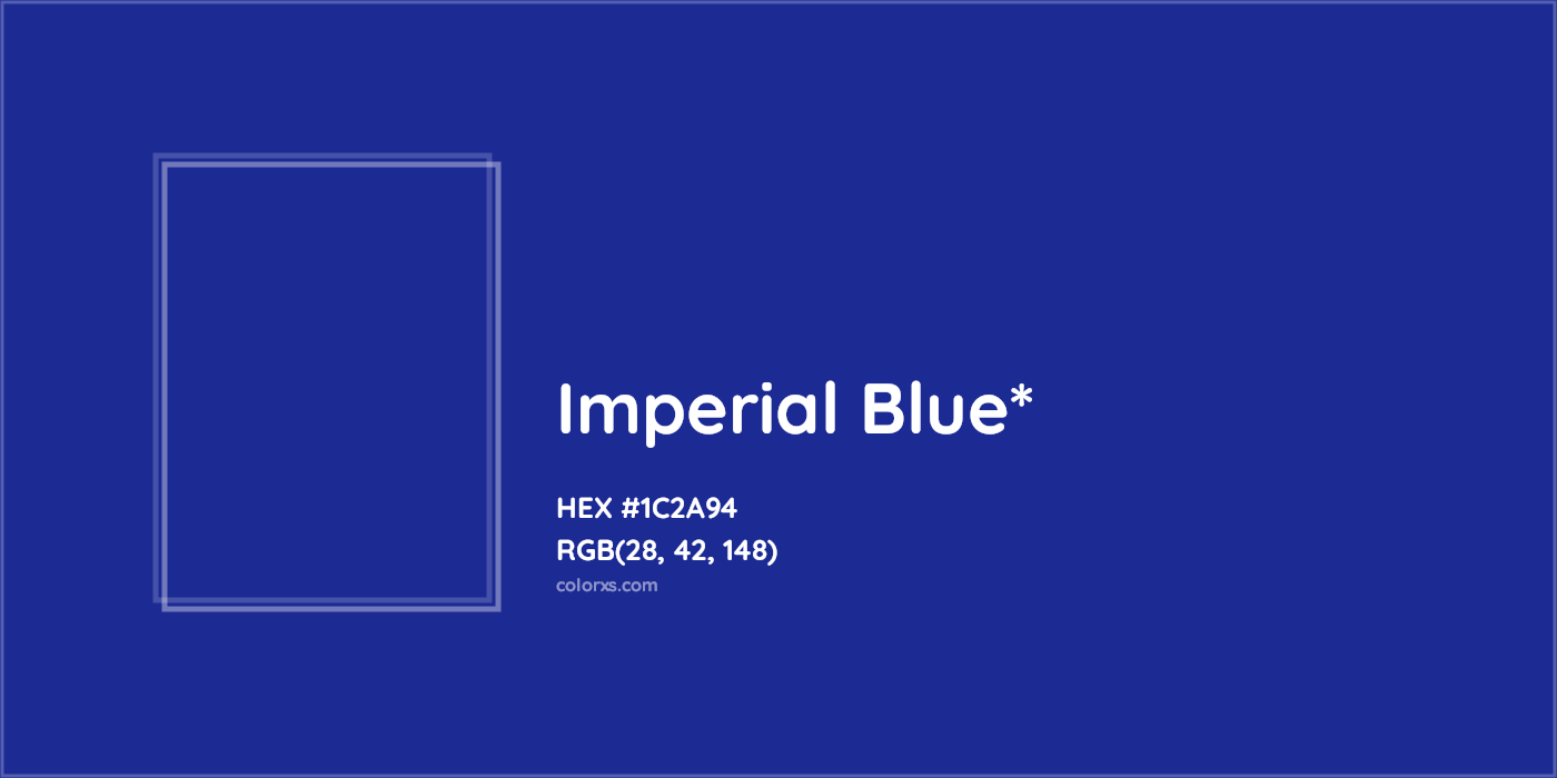 HEX #1C2A94 Color Name, Color Code, Palettes, Similar Paints, Images