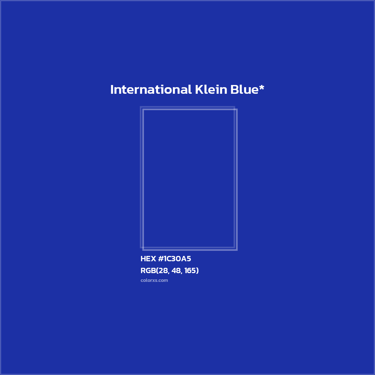HEX #1C30A5 Color Name, Color Code, Palettes, Similar Paints, Images