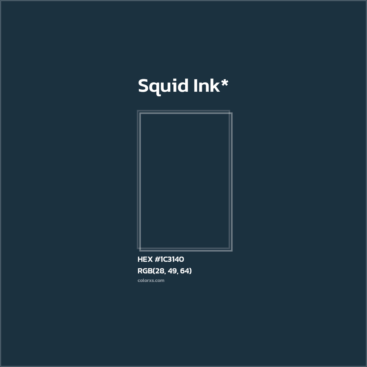 HEX #1C3140 Color Name, Color Code, Palettes, Similar Paints, Images