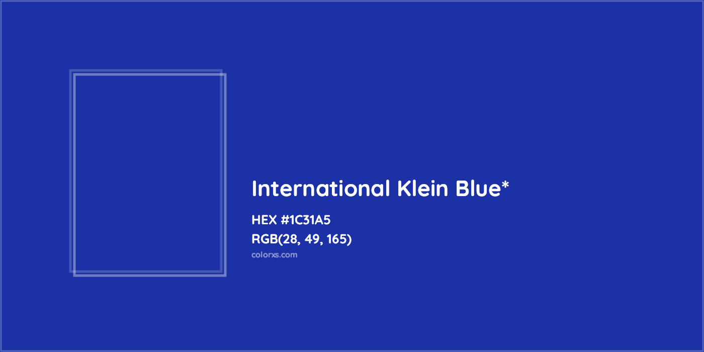 HEX #1C31A5 Color Name, Color Code, Palettes, Similar Paints, Images