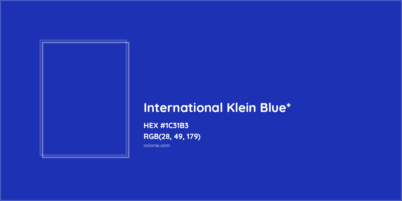 HEX #1C31B3 Color Name, Color Code, Palettes, Similar Paints, Images