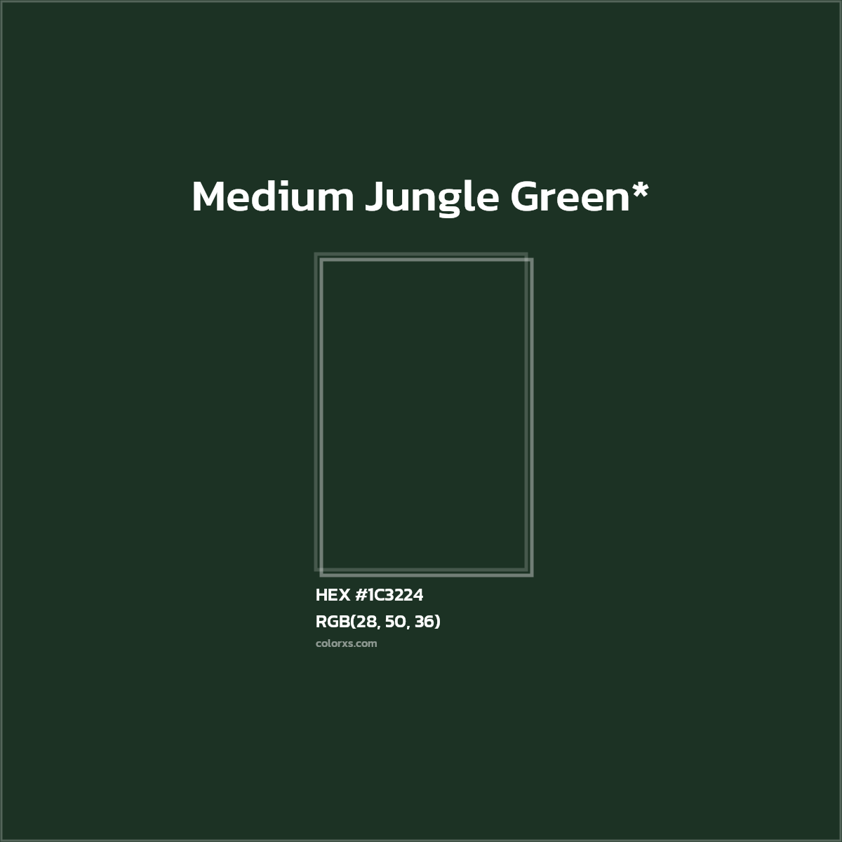 HEX #1C3224 Color Name, Color Code, Palettes, Similar Paints, Images