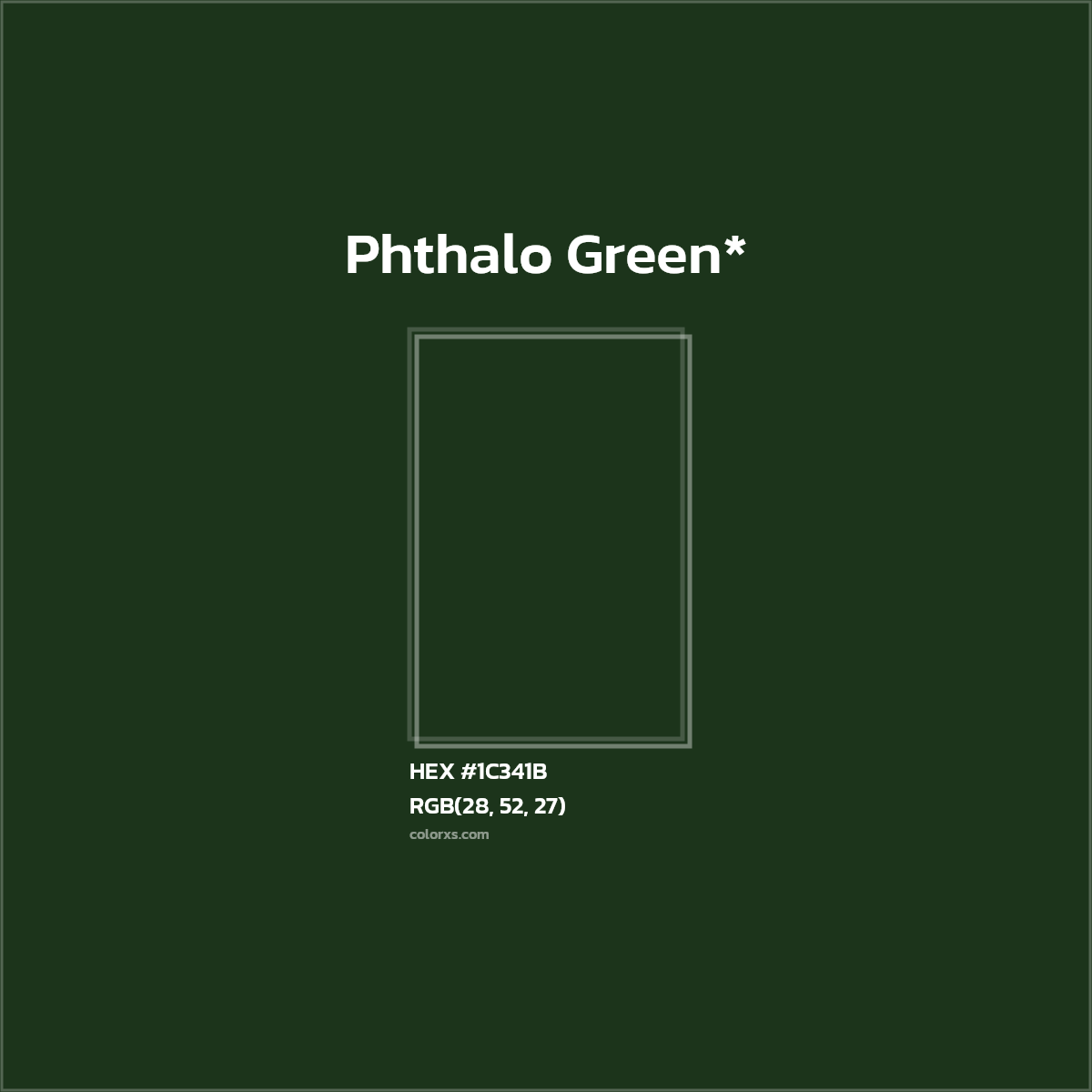 HEX #1C341B Color Name, Color Code, Palettes, Similar Paints, Images