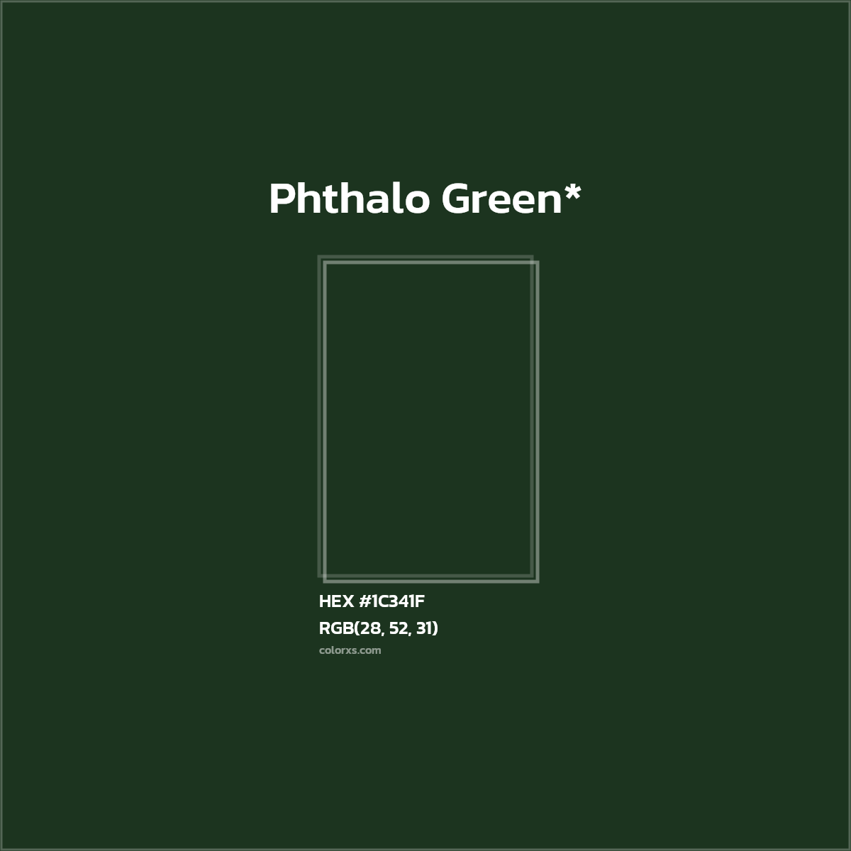 HEX #1C341F Color Name, Color Code, Palettes, Similar Paints, Images