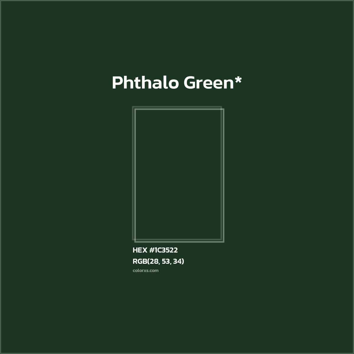 HEX #1C3522 Color Name, Color Code, Palettes, Similar Paints, Images