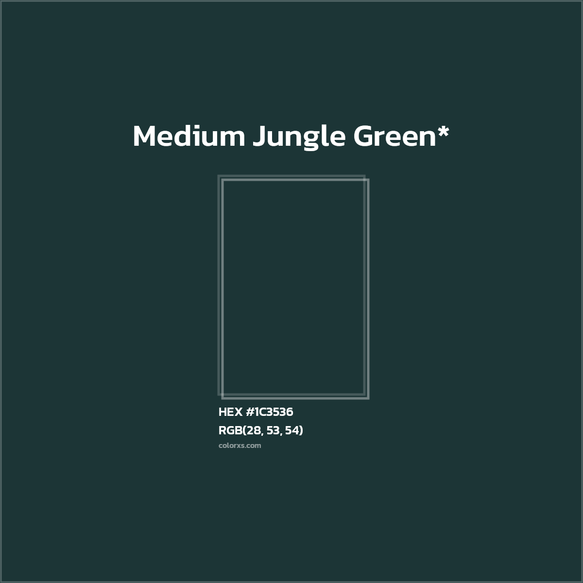 HEX #1C3536 Color Name, Color Code, Palettes, Similar Paints, Images