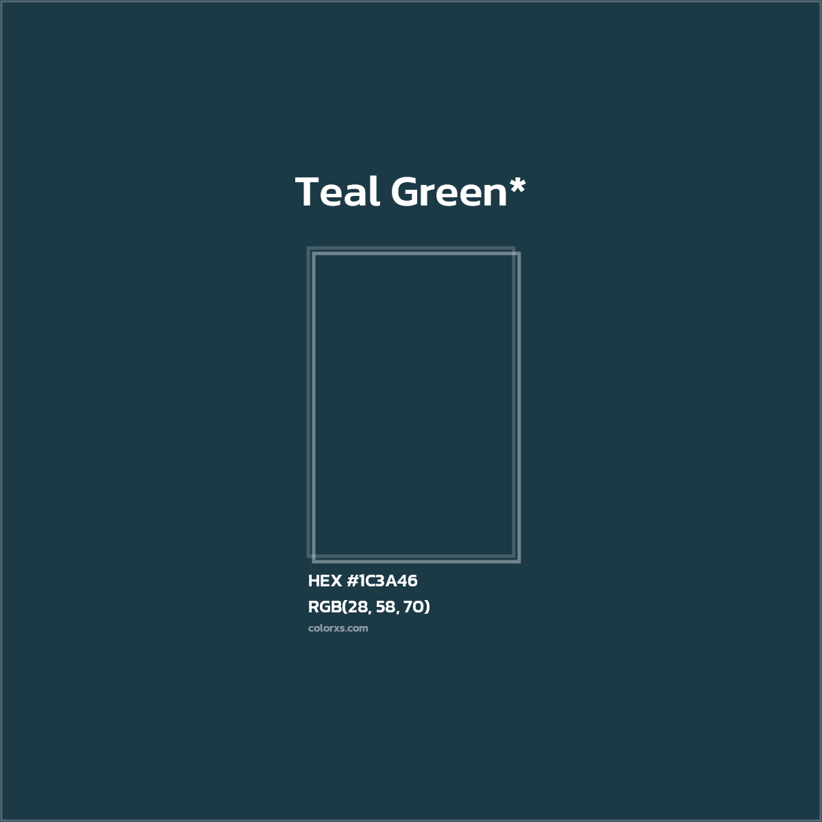 HEX #1C3A46 Color Name, Color Code, Palettes, Similar Paints, Images