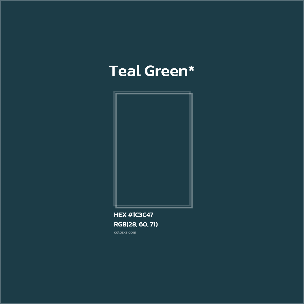 HEX #1C3C47 Color Name, Color Code, Palettes, Similar Paints, Images