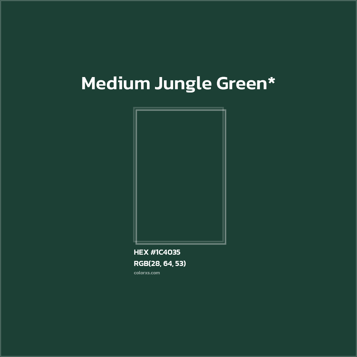 HEX #1C4035 Color Name, Color Code, Palettes, Similar Paints, Images