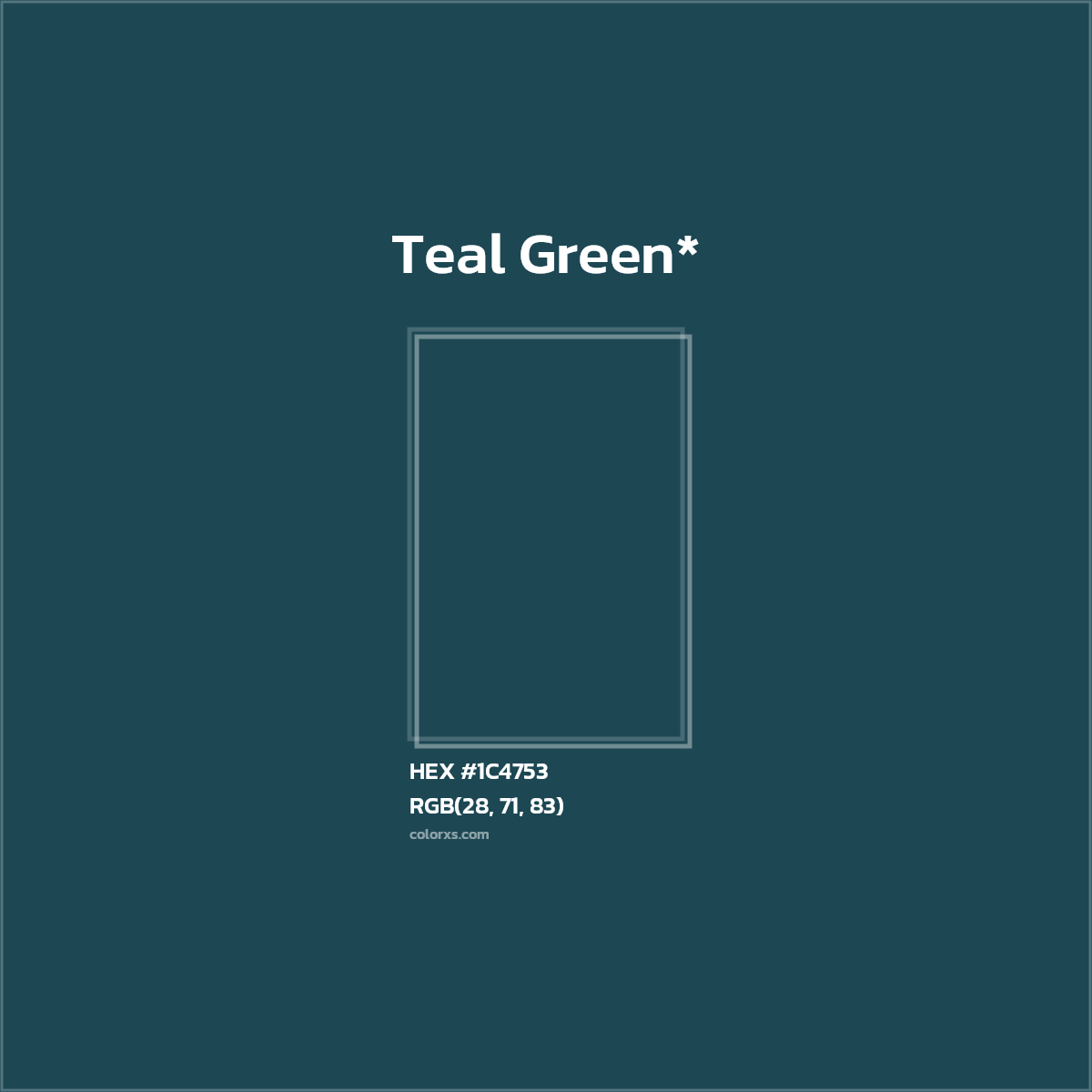 HEX #1C4753 Color Name, Color Code, Palettes, Similar Paints, Images