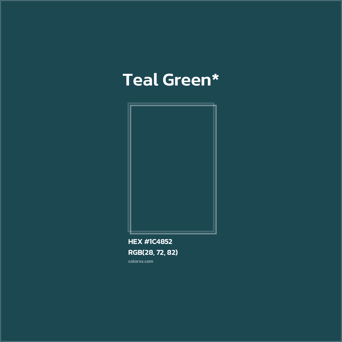HEX #1C4852 Color Name, Color Code, Palettes, Similar Paints, Images