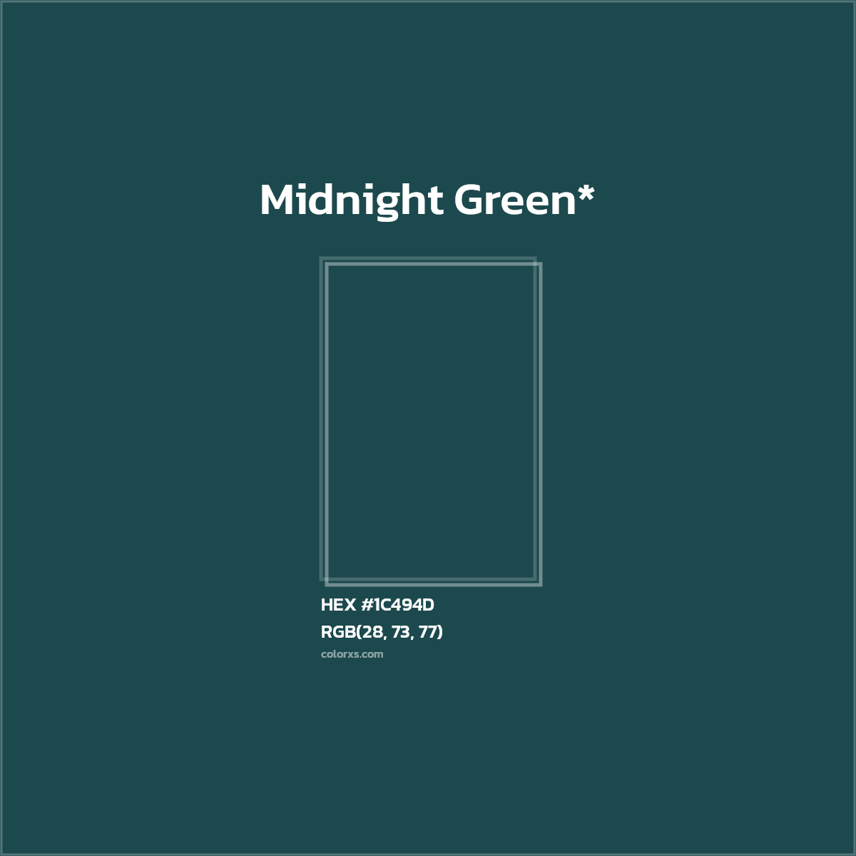 HEX #1C494D Color Name, Color Code, Palettes, Similar Paints, Images