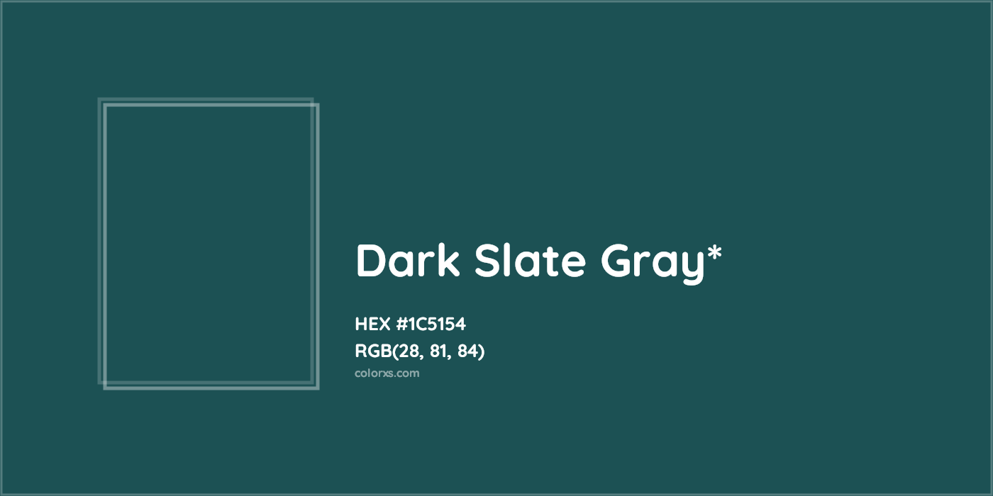HEX #1C5154 Color Name, Color Code, Palettes, Similar Paints, Images