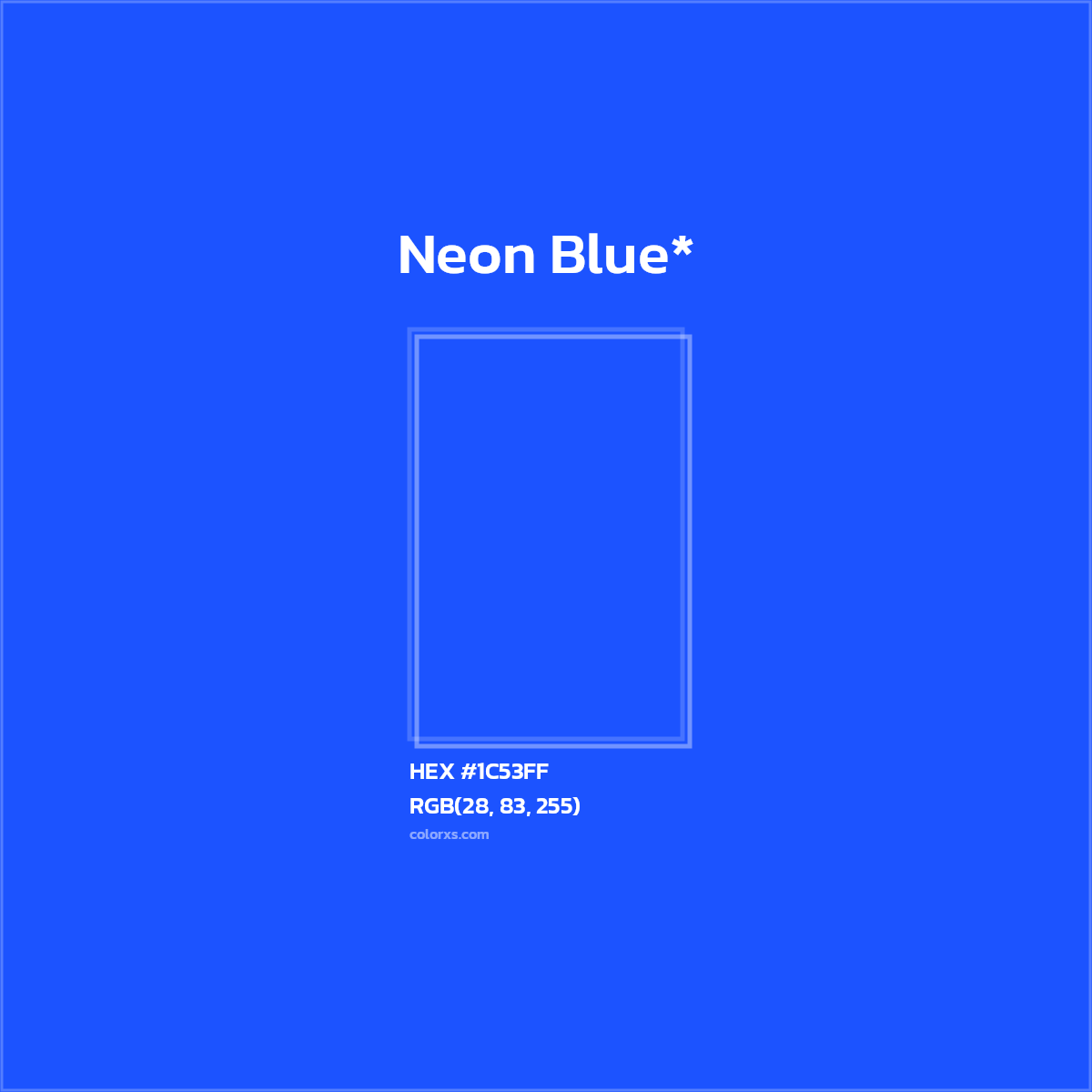 HEX #1C53FF Color Name, Color Code, Palettes, Similar Paints, Images