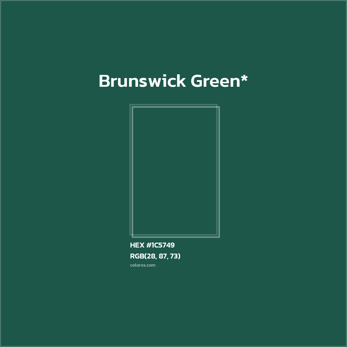 HEX #1C5749 Color Name, Color Code, Palettes, Similar Paints, Images
