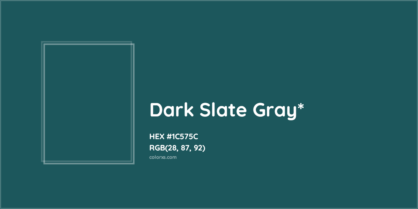 HEX #1C575C Color Name, Color Code, Palettes, Similar Paints, Images
