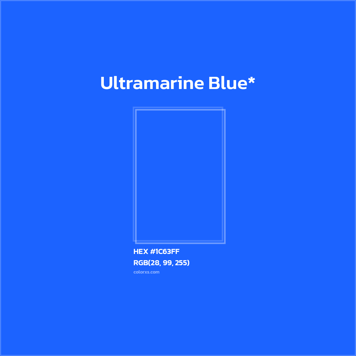 HEX #1C63FF Color Name, Color Code, Palettes, Similar Paints, Images