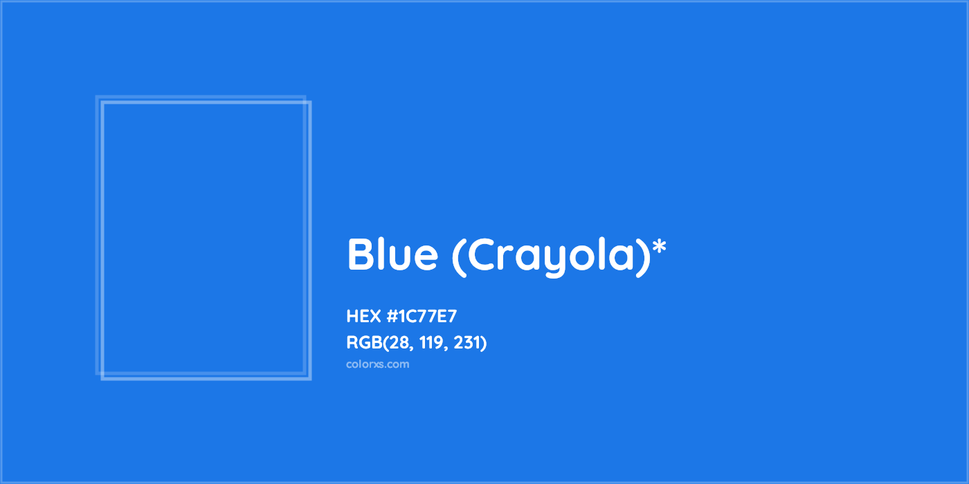 HEX #1C77E7 Color Name, Color Code, Palettes, Similar Paints, Images